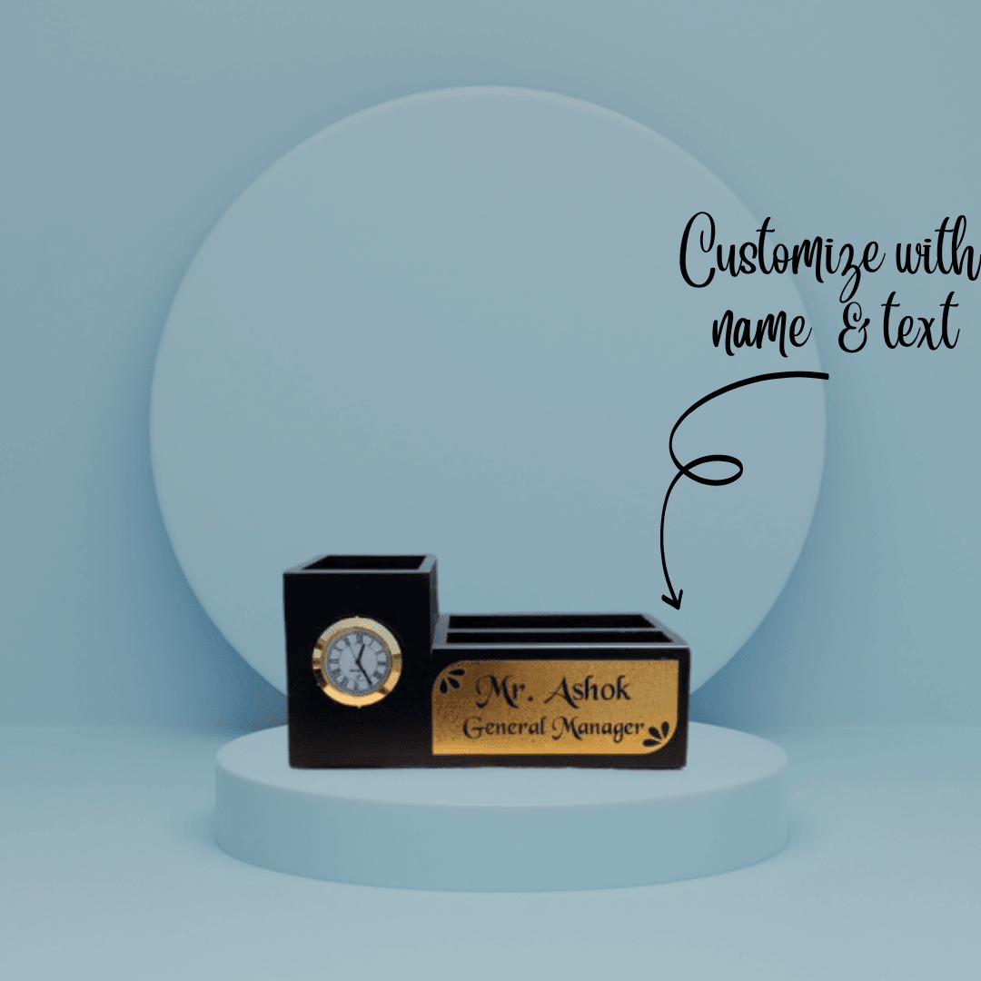 Personalized Table pen stand | Custom Gift for office, Corporate Events | Bulk Order Corporate Gifts - BBD GIFTS