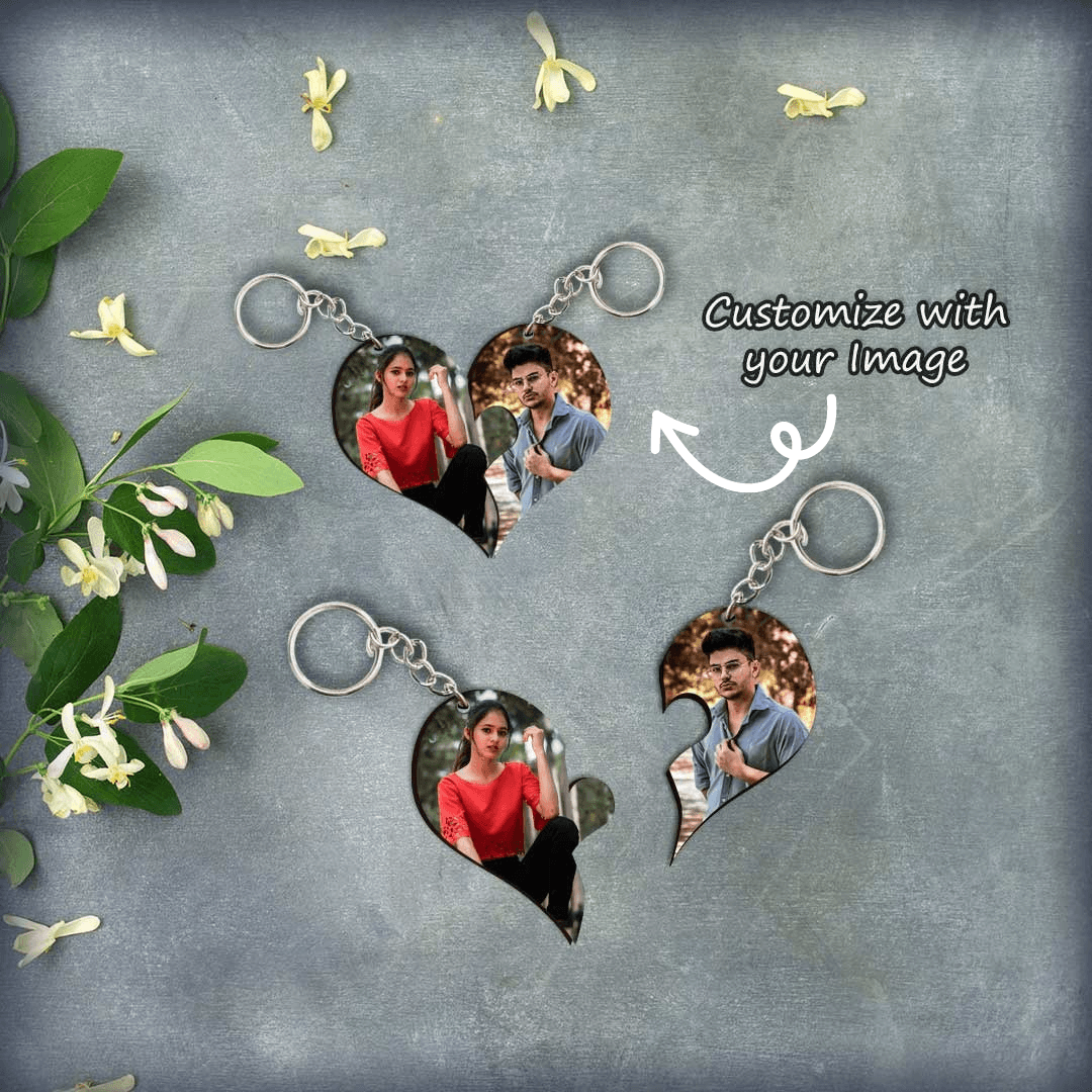 Personalized wooden couple keychain - BBD GIFTS