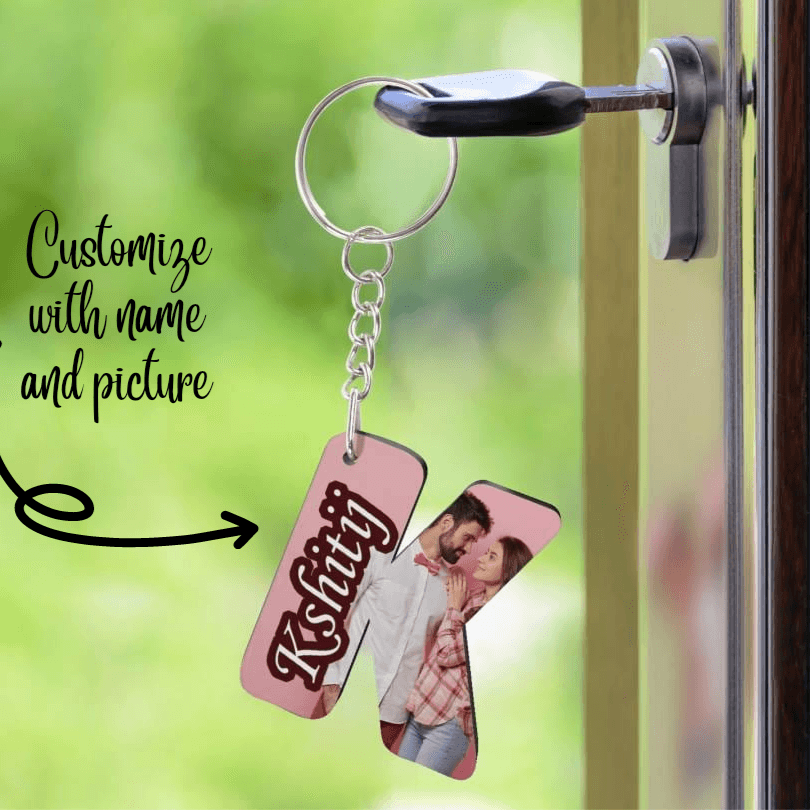 Customized alphabet keychain - BBD GIFTS