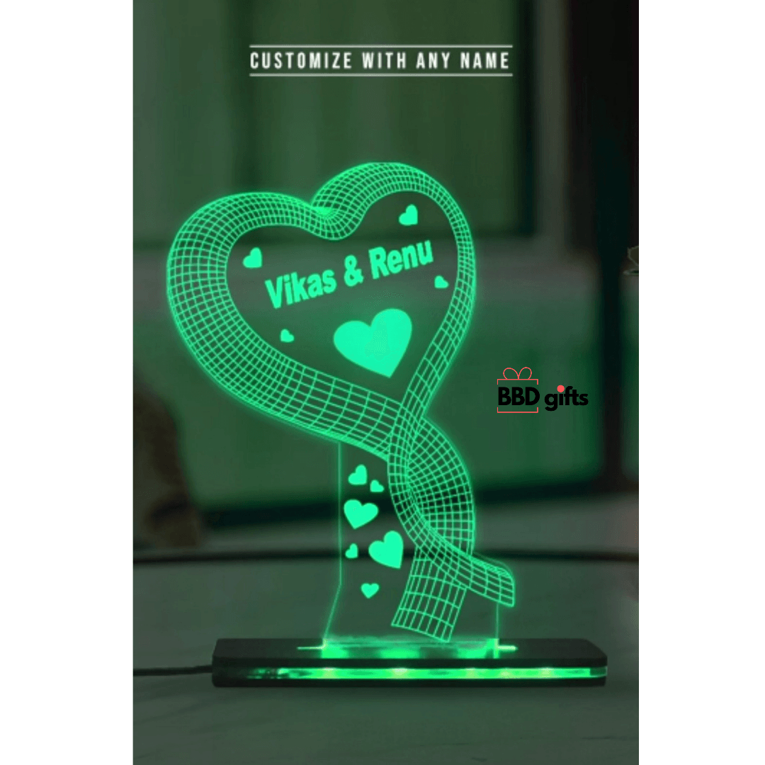 Customized arcylic encriving frame | LED frames | Couple gifts|Anniversary gifts | Custom made LED frames - BBD GIFTS