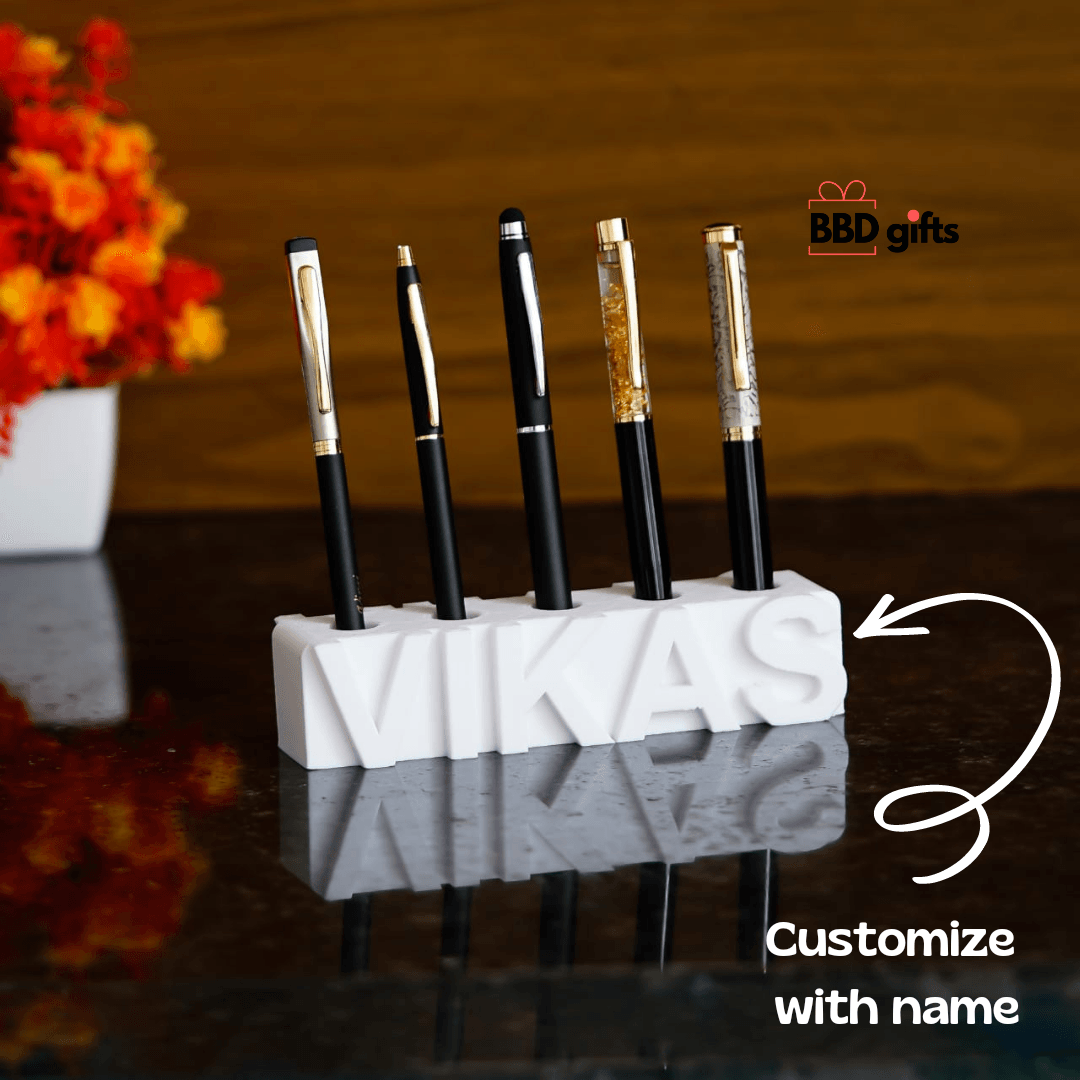 Customized 3D Name Penstand | Penstand with name | Trendy penstands| Custom made penstands | Penstand with name| Best penstands - BBD GIFTS