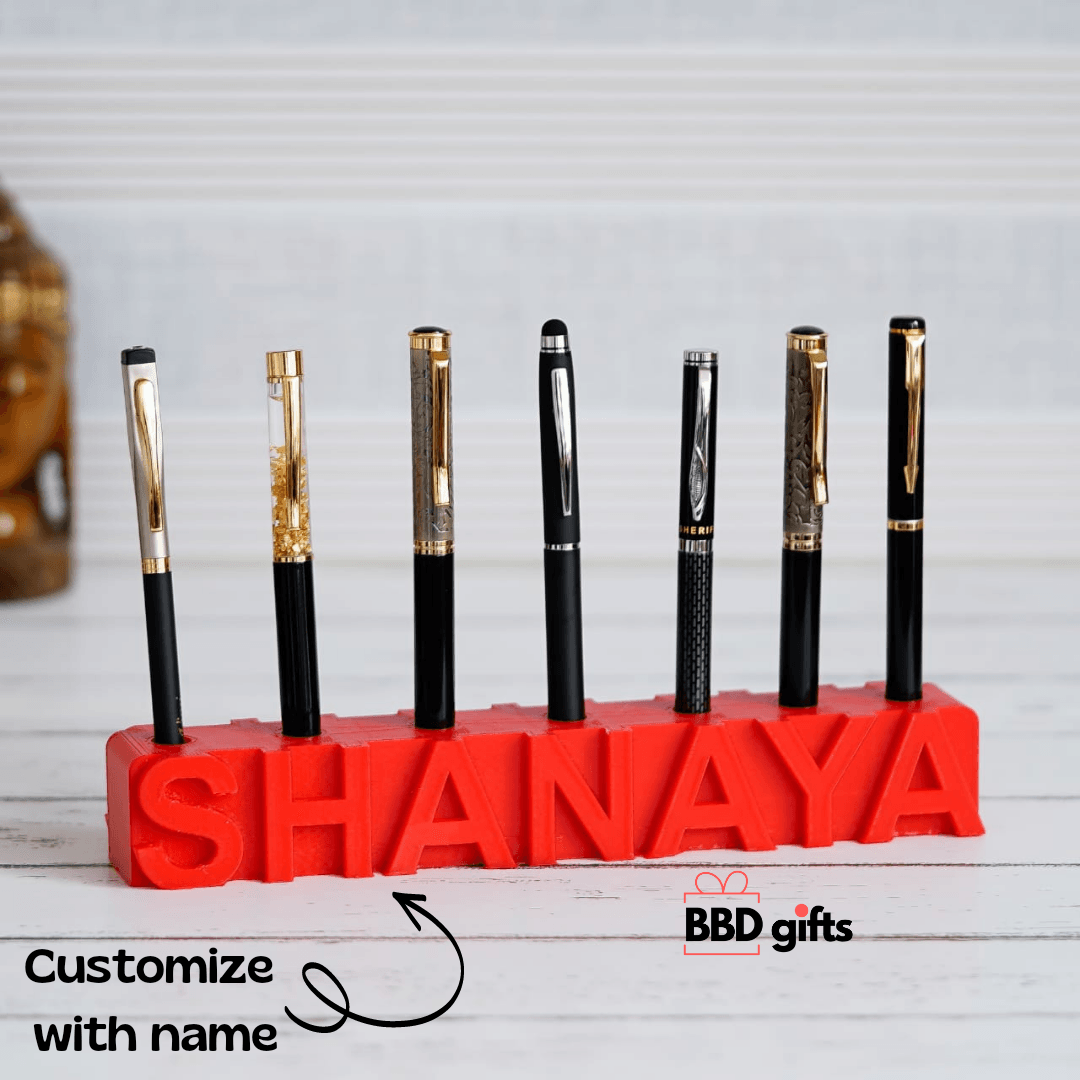 Customized 3D Name Penstand | Penstand with name | Trendy penstands| Custom made penstands | Penstand with name| Best penstands - BBD GIFTS