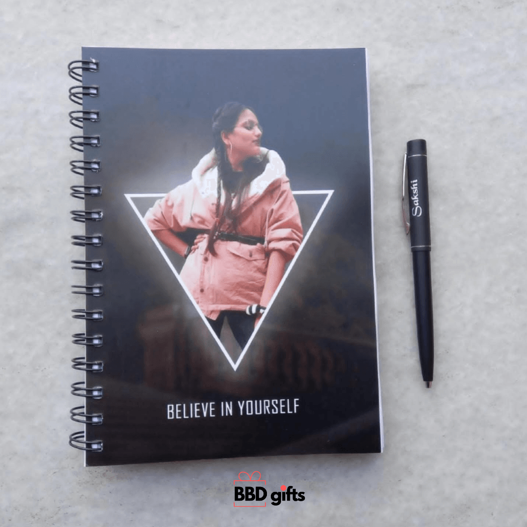 Customized Diary & Pen Combo | Personalized A5 Diary with Custom Design - BBD GIFTS