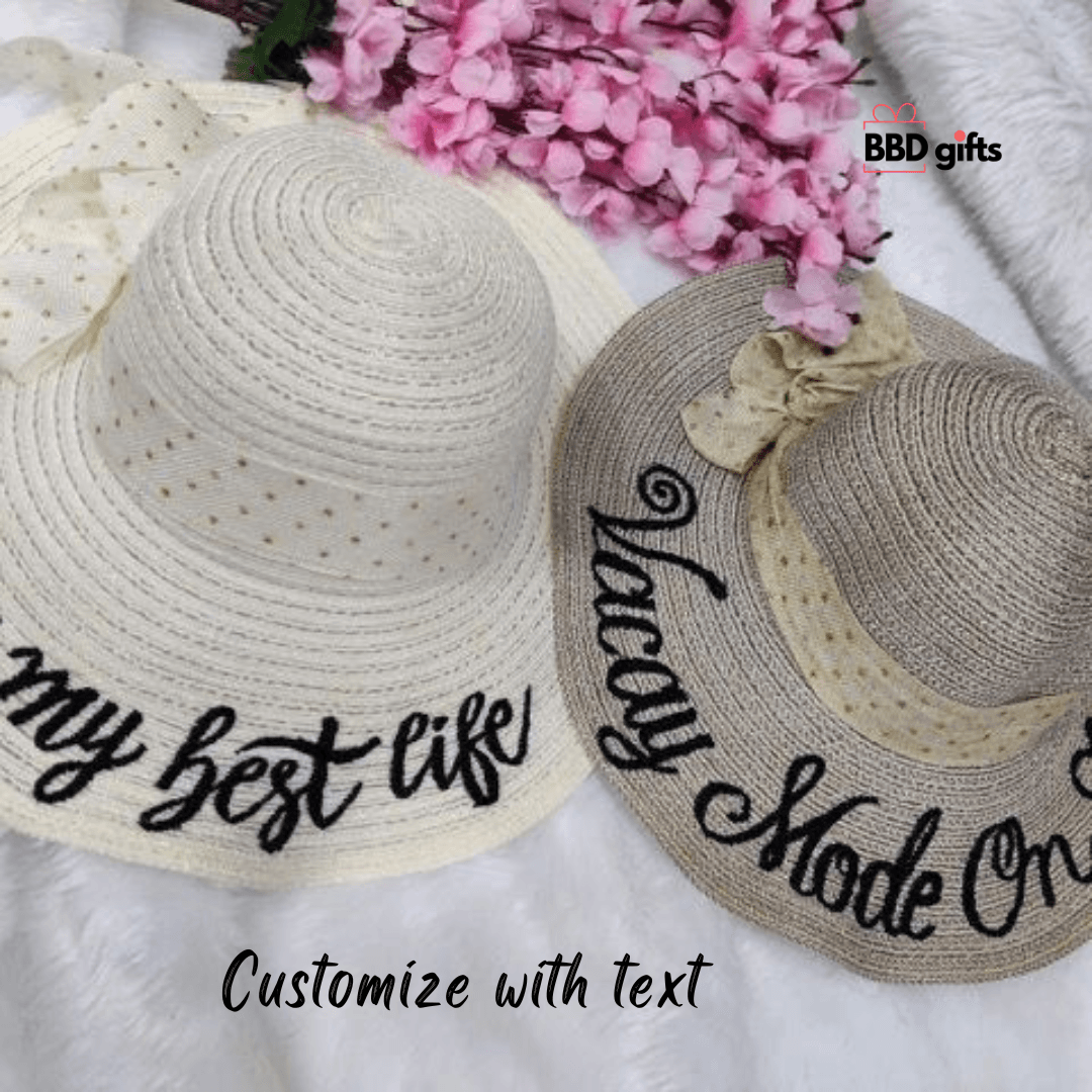 Customized Women's Beach Hats | Stylish Summer Hats | Perfect Gift for Her - BBD GIFTS