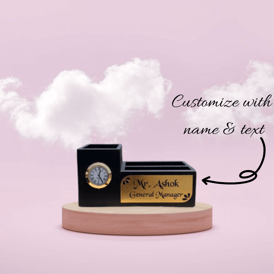 Personalized Table pen stand | Custom Gift for office, Corporate Events | Bulk Order Corporate Gifts - BBD GIFTS