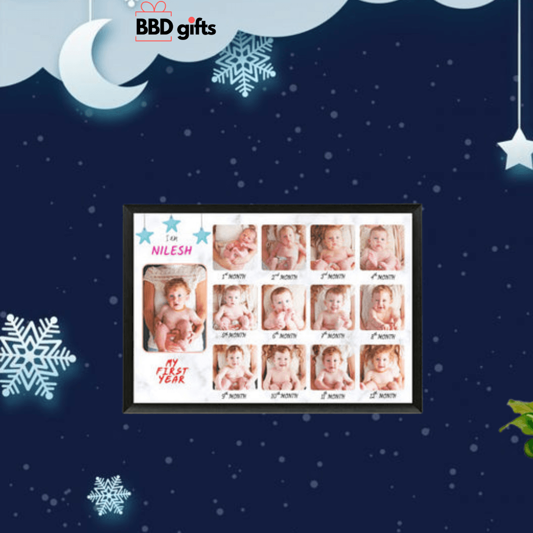 Customized 12 months Baby Photo Frame - BBD GIFTS