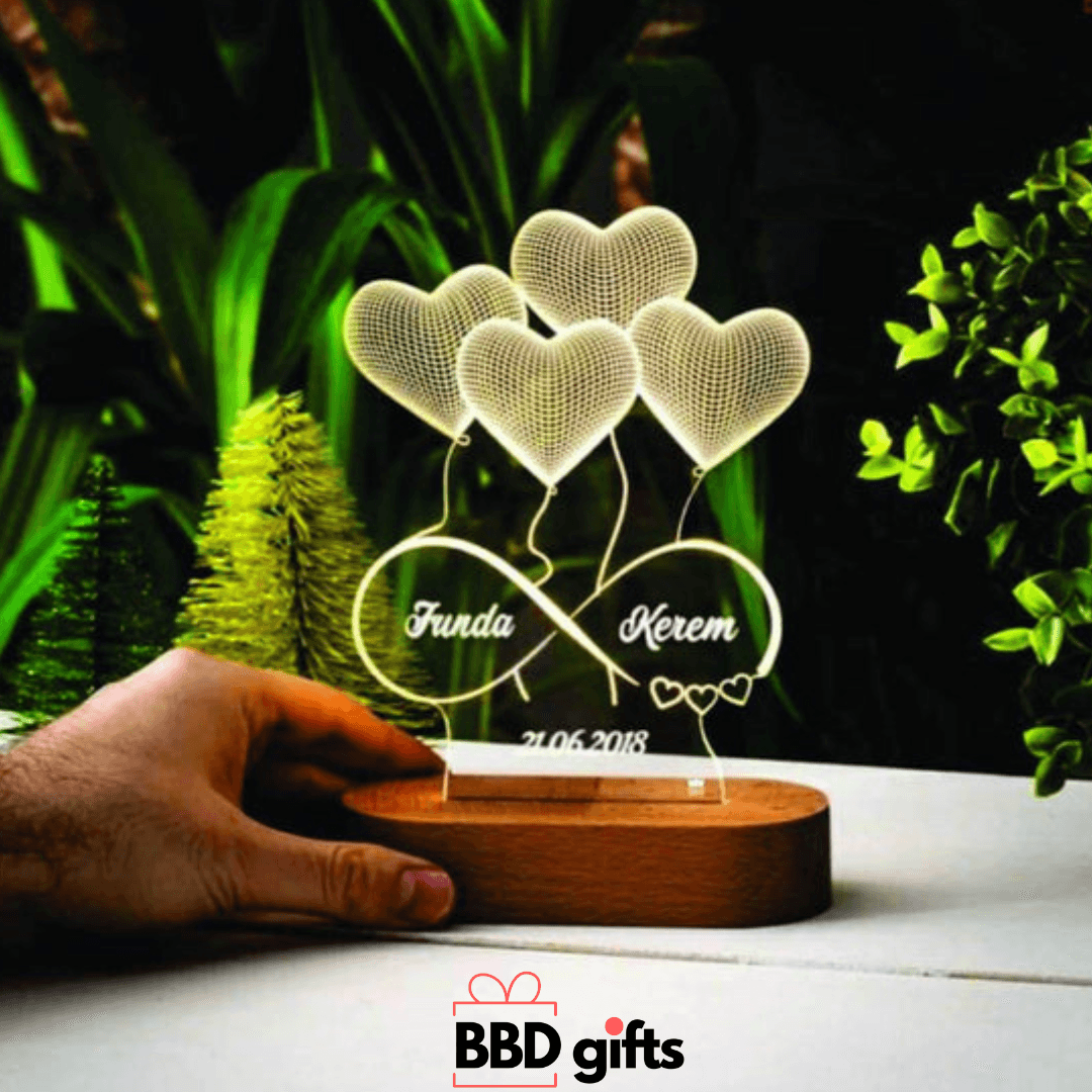 Personalised Infinity heart light - BBD GIFTS