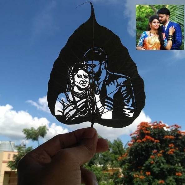 Natural Custom Leaf Art | Best Gifts For Birthday , Occasional , Anniversaries ,girls | gift for him and her - BBD GIFTS