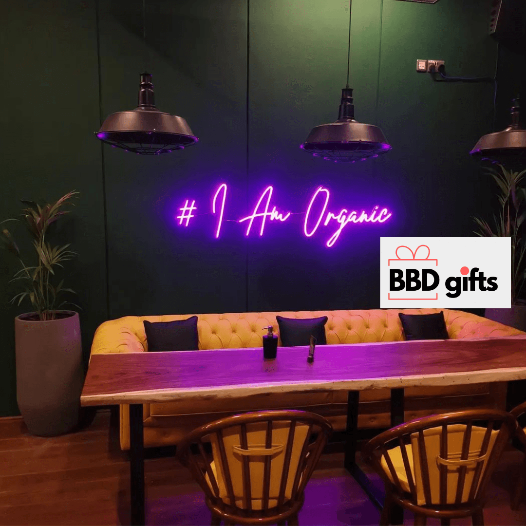 Customized I Am Organic Neon Light - BBD GIFTS