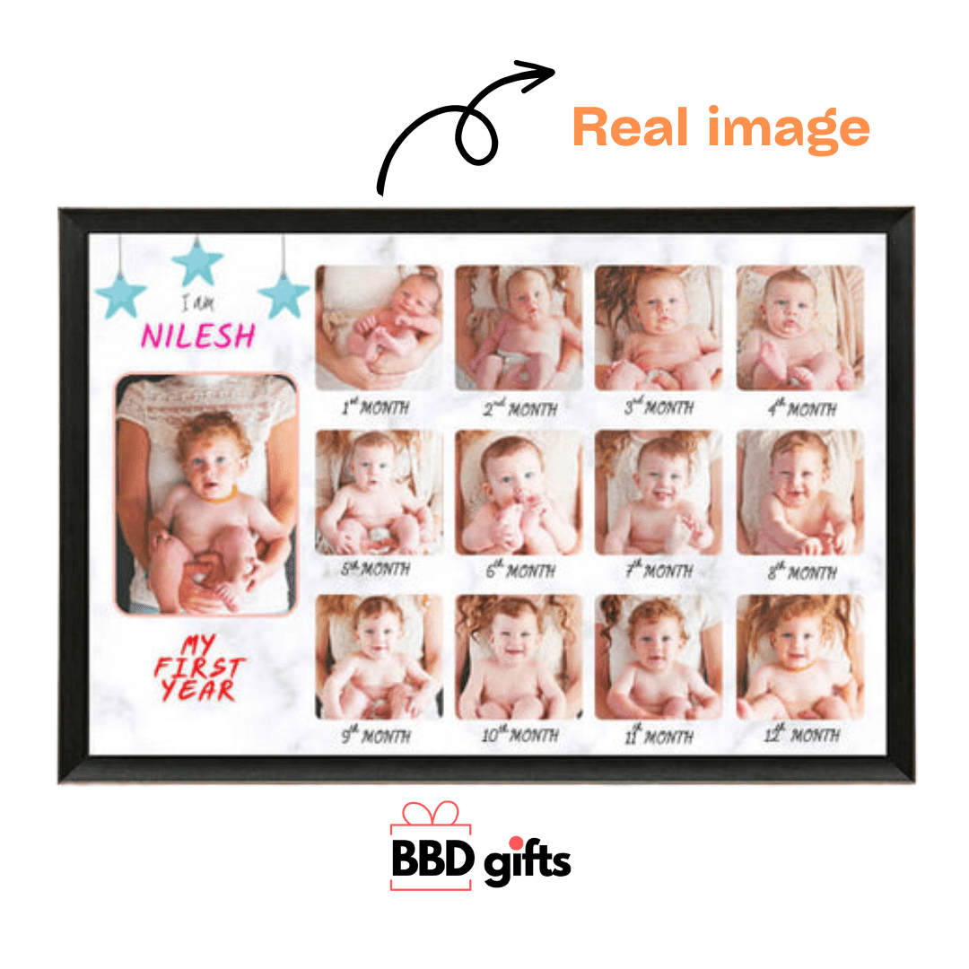 Customized 12 months Baby Photo Frame - BBD GIFTS