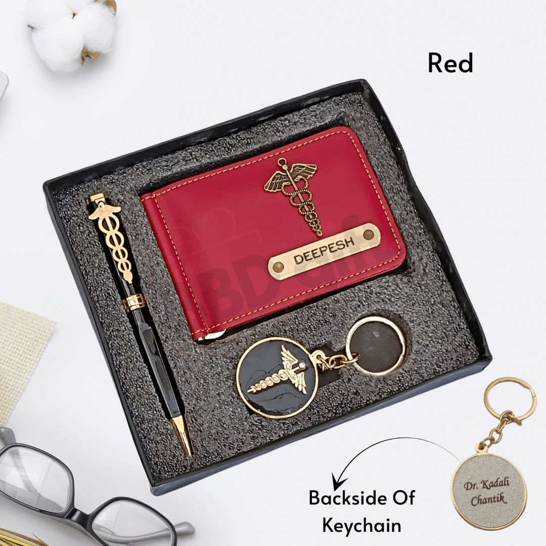 Customized Doctor Wallet Combo | Personalized Gifts for Doctors - BBD GIFTS