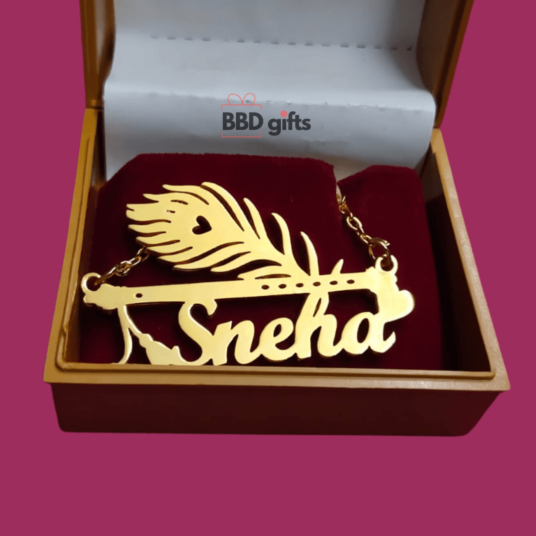 Personalized Name Pendant - Customized Neck Chain - Flute Name Necklace - BBD GIFTS