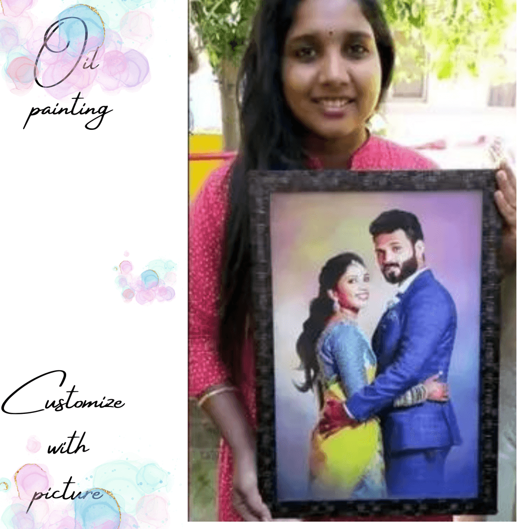 Customized Oil Painting With Wooden Frame - BBD GIFTS