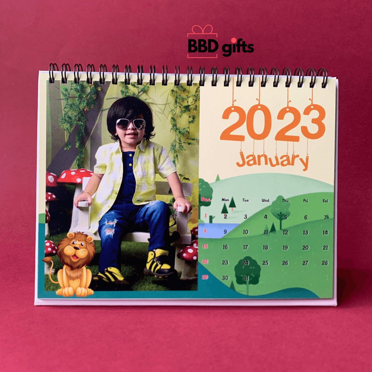 Kids Table Top Calendar 2023 | Kids calender 2023 | Calendar with pictures | 2023 calendar under 500 rs | 2023 calendar for kids bedroom - BBD GIFTS