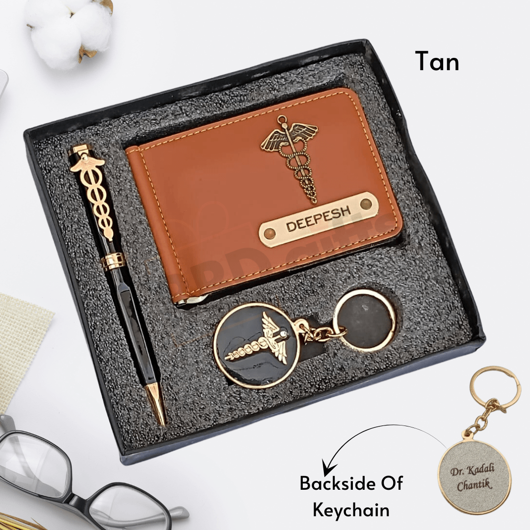 Customized Doctor Wallet Combo | Personalized Gifts for Doctors - BBD GIFTS