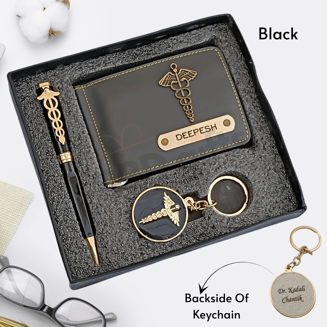 Customized Doctor Wallet Combo | Personalized Gifts for Doctors - BBD GIFTS