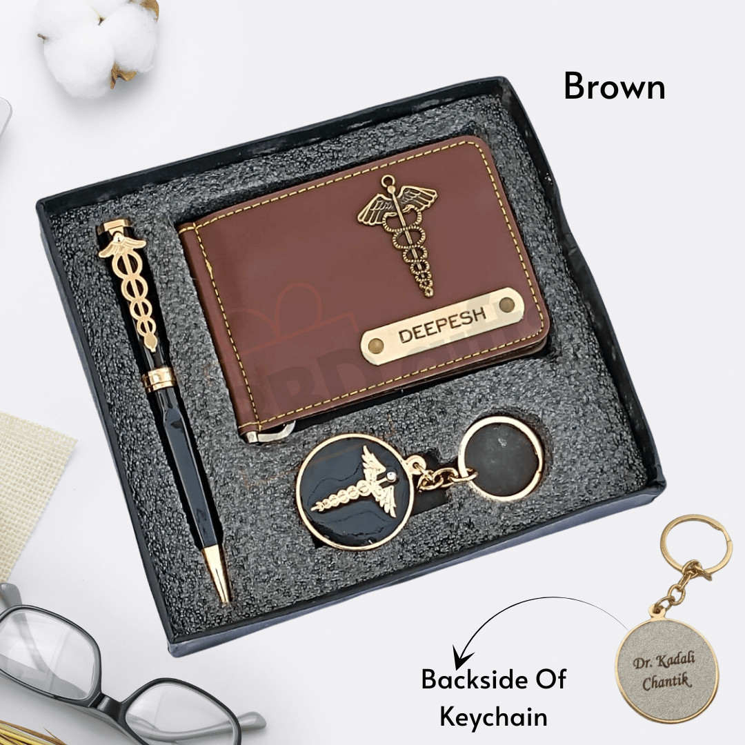 Customized Doctor Wallet Combo | Personalized Gifts for Doctors - BBD GIFTS