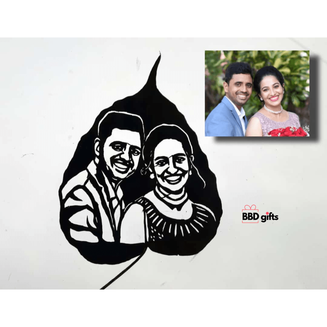 Custom Leaf Art Portraits | Best Gift Ideas for Girls ,Friends - BBD GIFTS