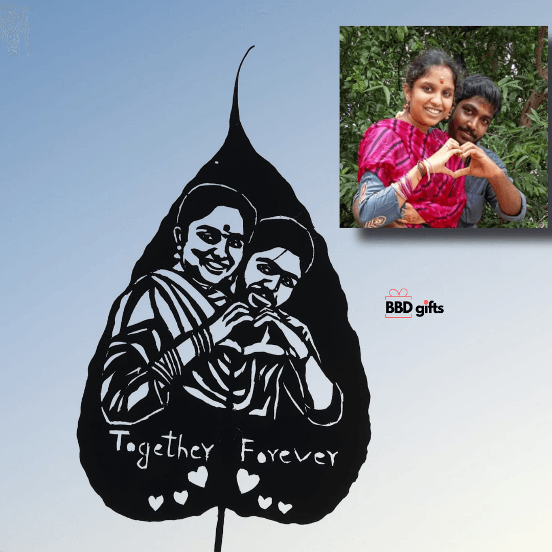 Custom Leaf Art Portraits | Best Gift Ideas for Girls ,Friends - BBD GIFTS