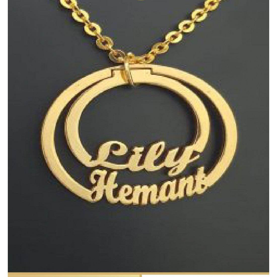Circle Couple Name Pendant - BBD GIFTS