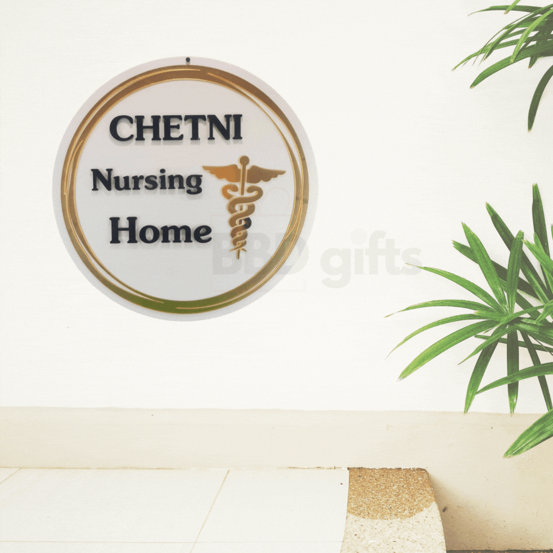 Customized name plates for doctor - Best Gifts For Doctor - Customized acrylic name plates for home - Wooden name plates - BBD GIFTS