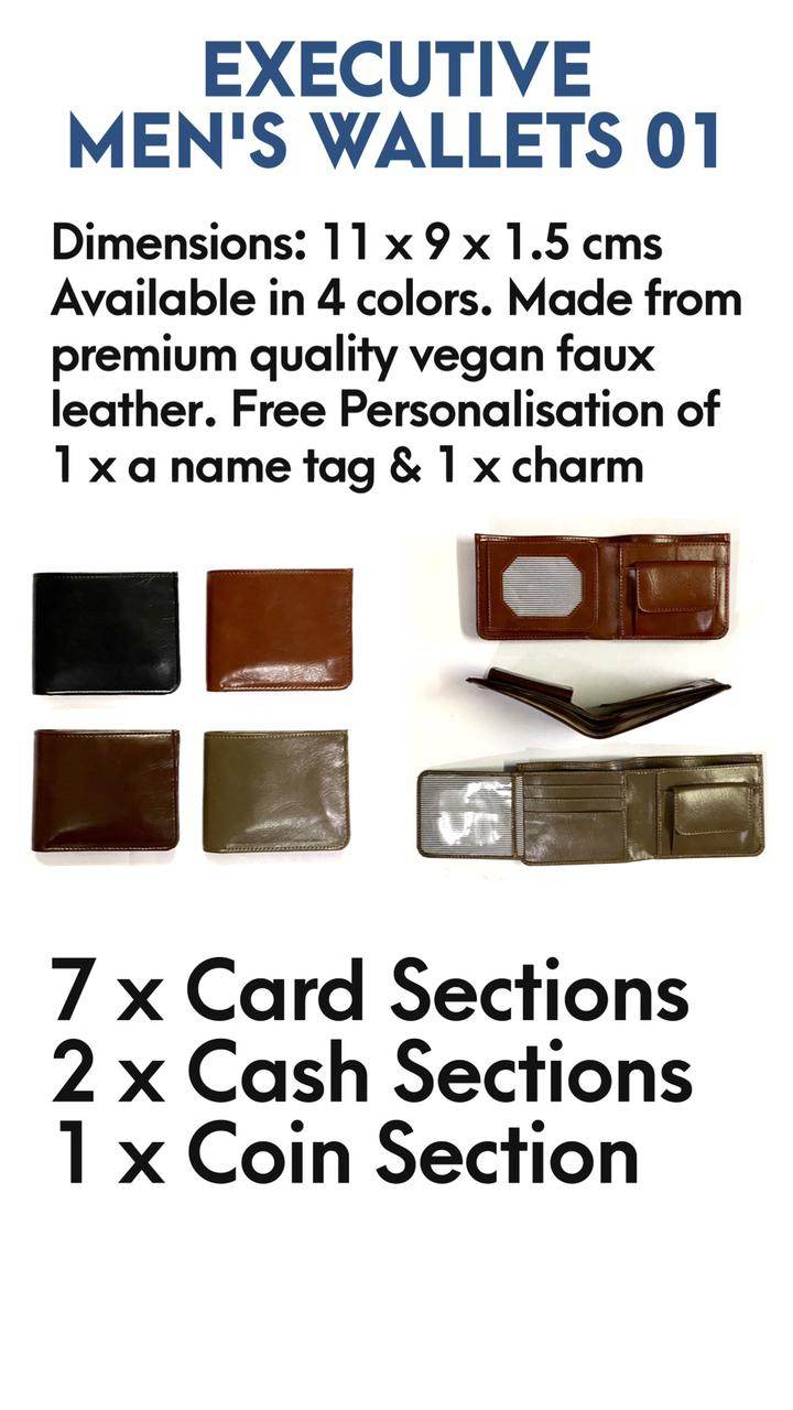 Personalised Executive Men's Wallets - Special gift for him - BBD GIFTS