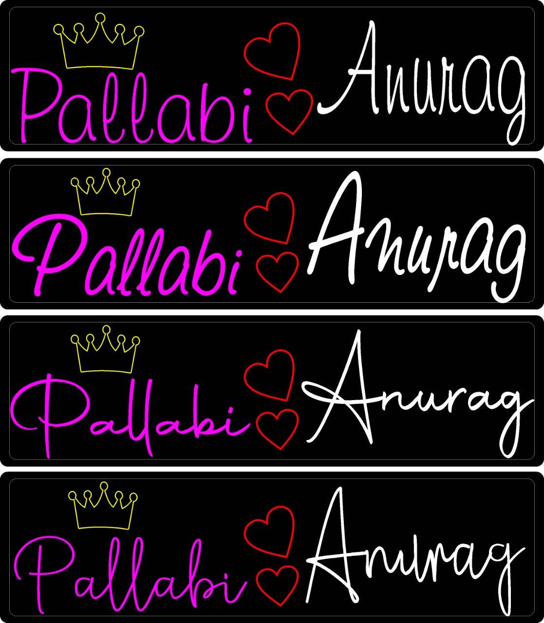 Customized neon light with couple names - Wedding Neon Lights - Neon Lights For Backdrop - BBD GIFTS