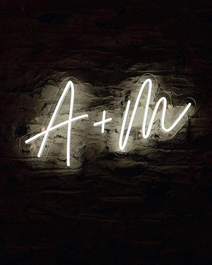 Pair intial Neon light | Neon intial | Name intial | Wedding neon - BBD GIFTS