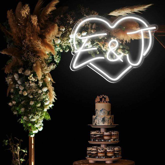 Neon Letters | Neon wedding signs | Neon Heart Letter Sign - BBD GIFTS