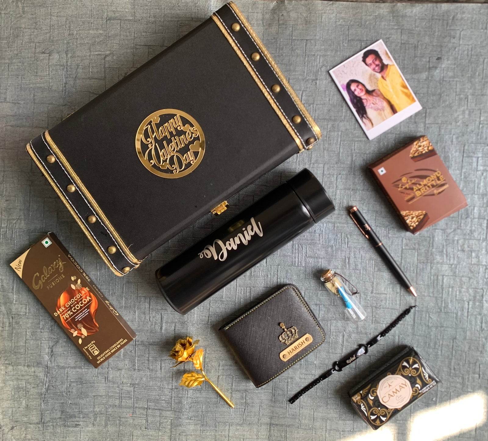 Trunk hamper picture for valentine's day | photo gift box | mini gift hamper for him | - BBD GIFTS