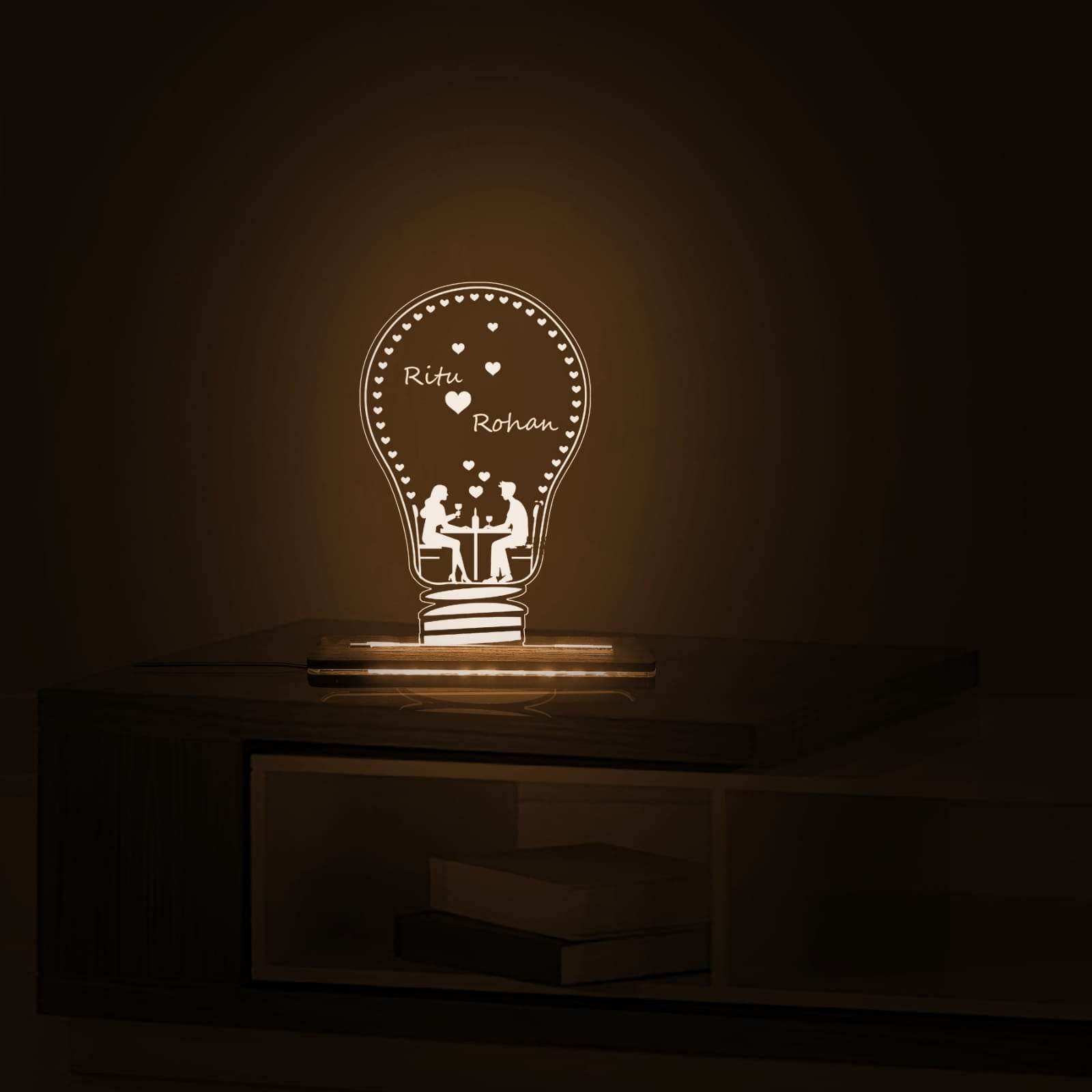 Customized Love Date Couple Lamp - BBD GIFTS