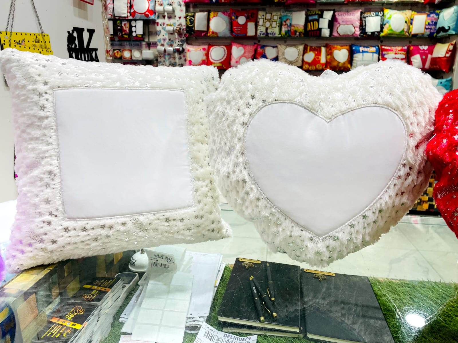 Fur Pillow With Photo Print For Valentine's Day | cute pillow for her - BBD GIFTS