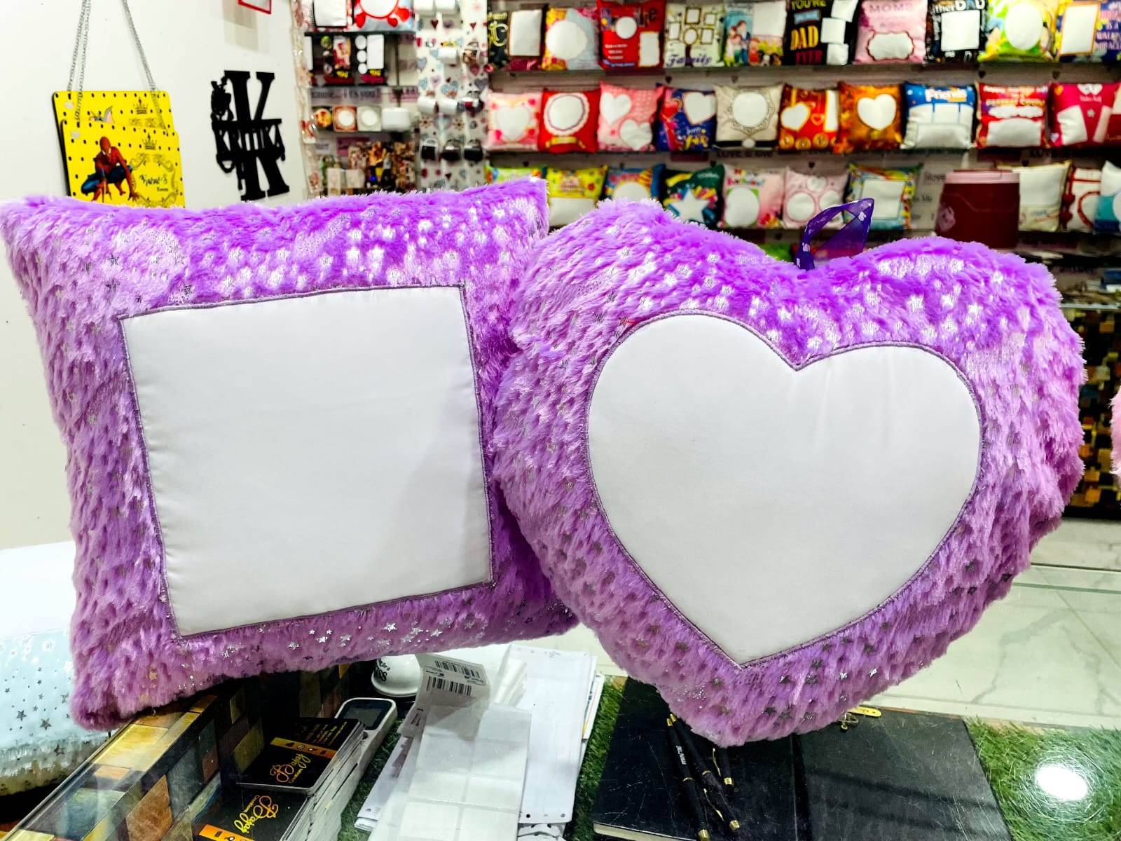 Fur Pillow With Photo Print For Valentine's Day | cute pillow for her - BBD GIFTS