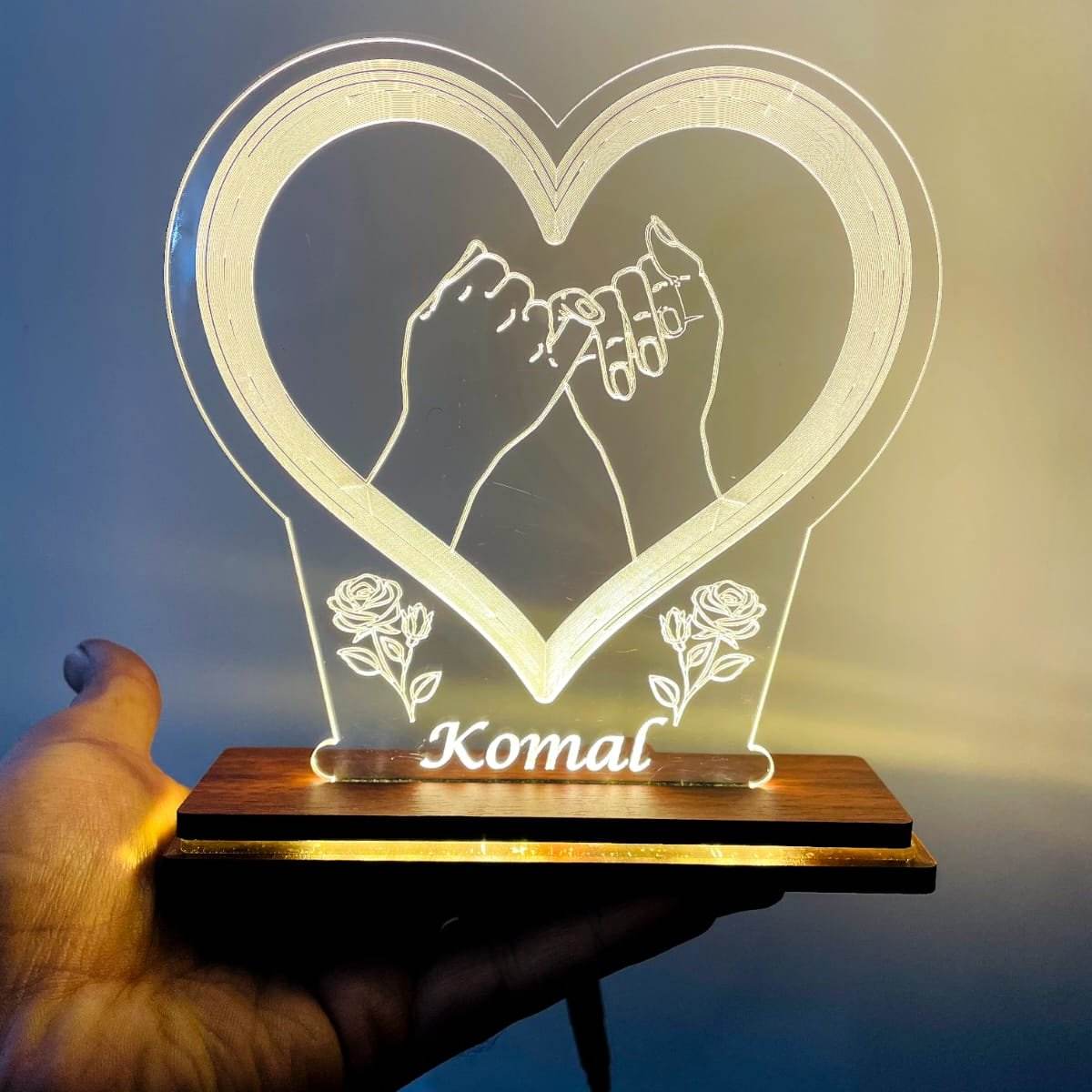 Acrylic 3D couple illusion lamp | gifts for couple - BBD GIFTS