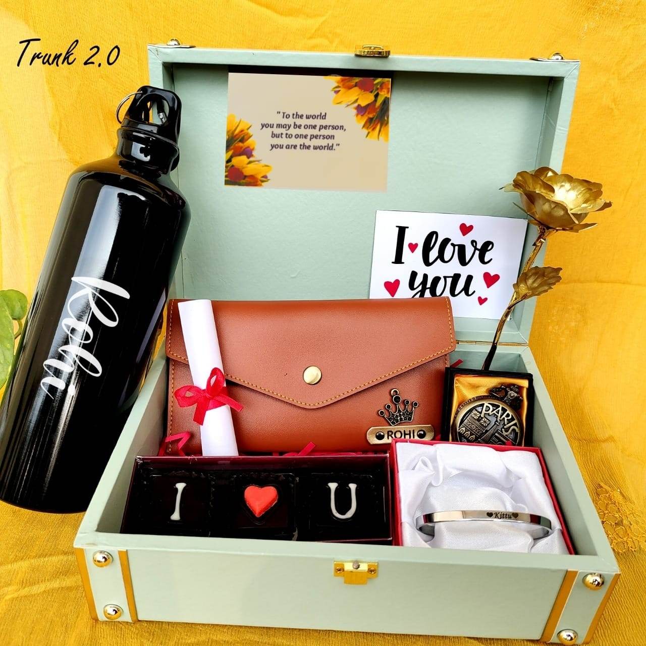 Customized Gift Hamper for Her – Trunk Gift Set for Wife