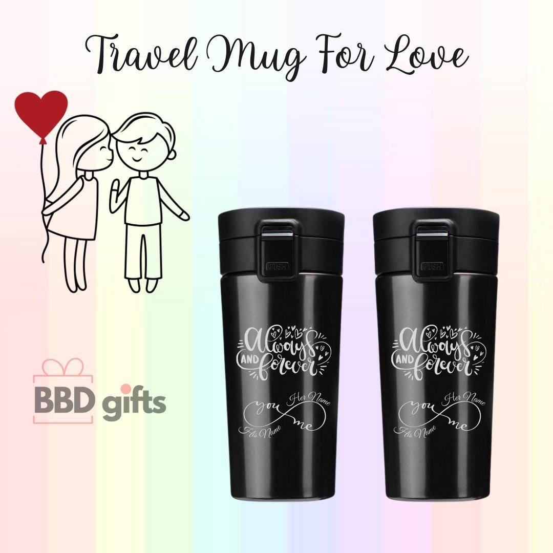 Personalized Couple Travel Mug | Couple Travel Mug | King Queen Travel Mug | Couples Gift | Romantic Gift For Anniversary | Wedding - BBD GIFTS