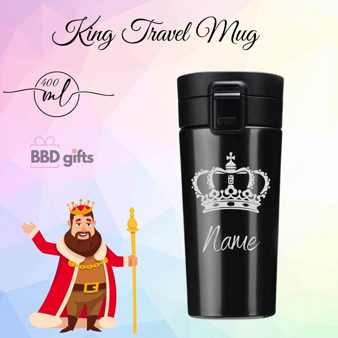 Personalized Couple Travel Mug | Couple Travel Mug | King Queen Travel Mug | Couples Gift | Romantic Gift For Anniversary | Wedding - BBD GIFTS