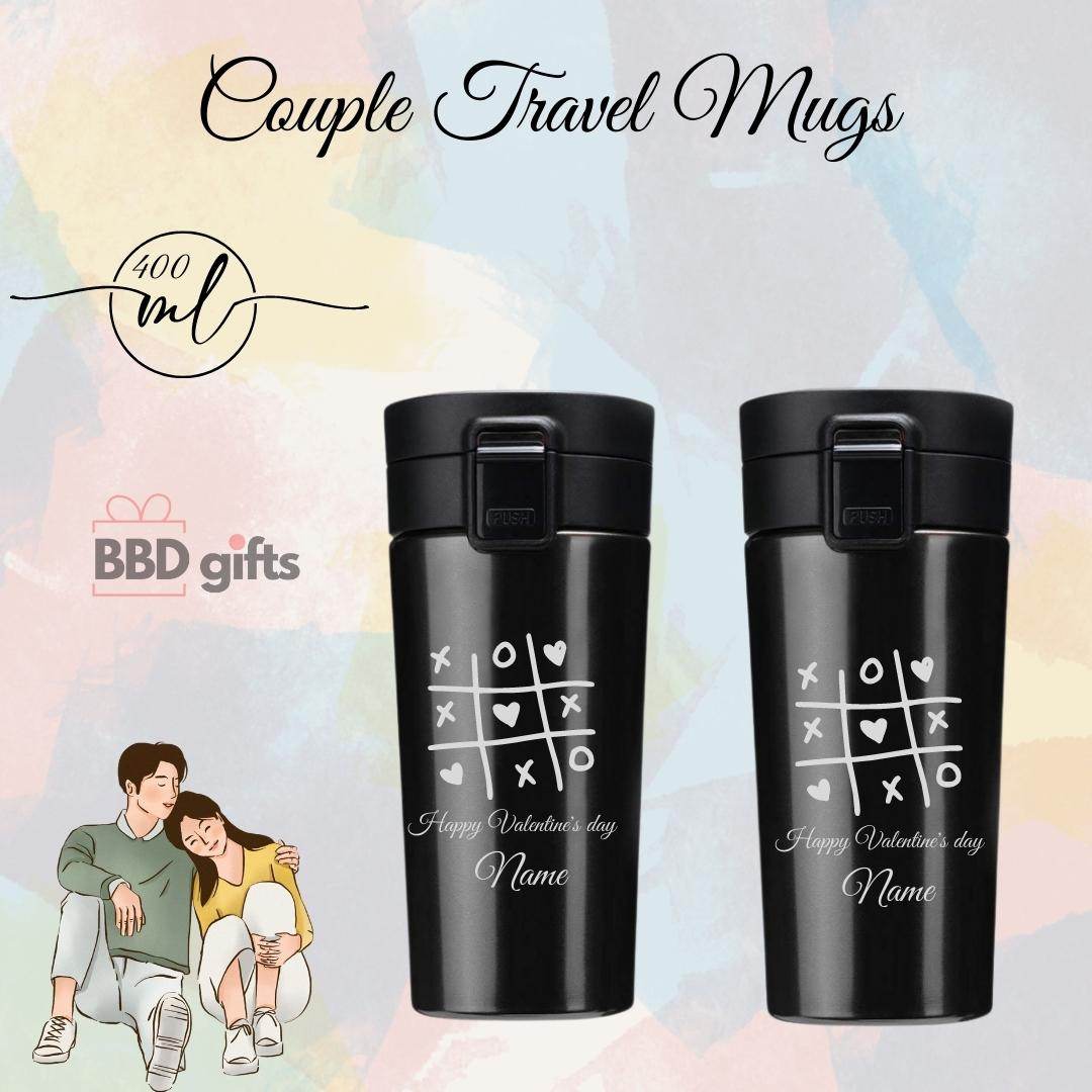 Personalized Couple Travel Mug | Couple Travel Mug | King Queen Travel Mug | Couples Gift | Romantic Gift For Anniversary | Wedding - BBD GIFTS
