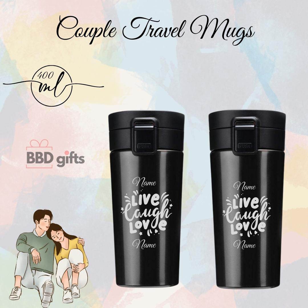 Personalized Couple Travel Mug | Couple Travel Mug | King Queen Travel Mug | Couples Gift | Romantic Gift For Anniversary | Wedding - BBD GIFTS