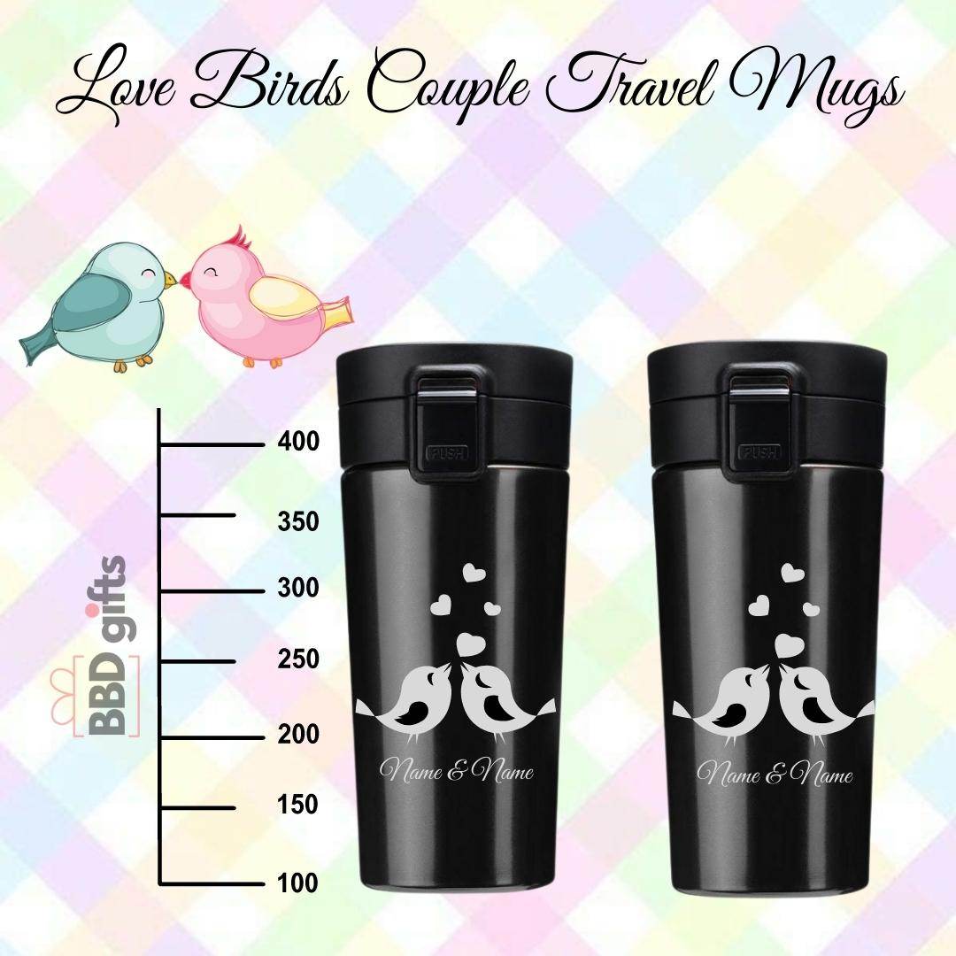 Personalized Couple Travel Mug | Couple Travel Mug | King Queen Travel Mug | Couples Gift | Romantic Gift For Anniversary | Wedding - BBD GIFTS