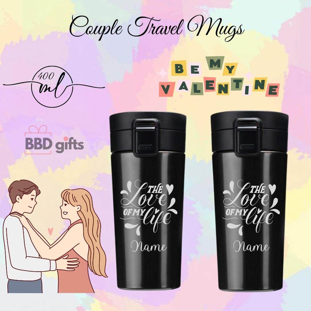 Personalized Couple Travel Mug | Couple Travel Mug | King Queen Travel Mug | Couples Gift | Romantic Gift For Anniversary | Wedding - BBD GIFTS