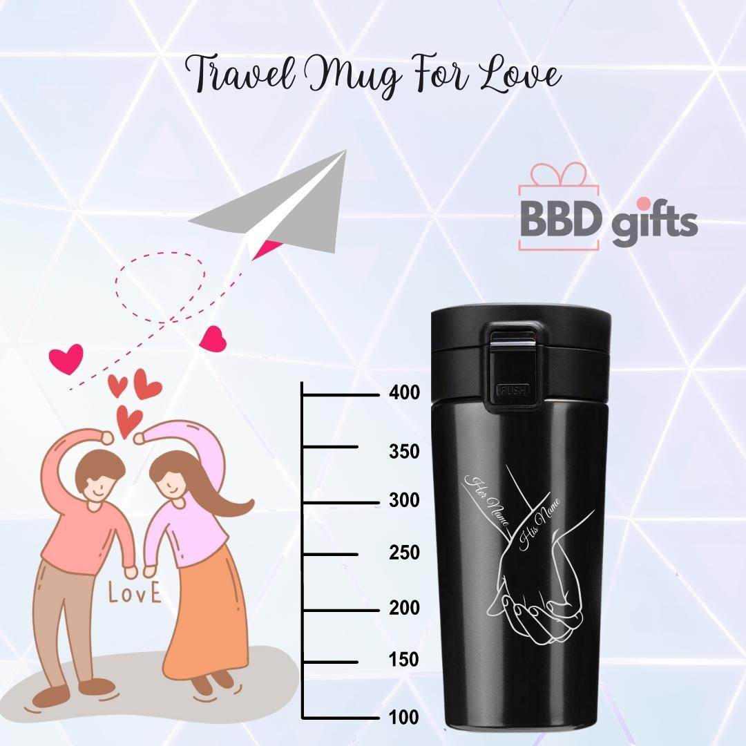 Personalized Couple Travel Mug | Couple Travel Mug | King Queen Travel Mug | Couples Gift | Romantic Gift For Anniversary | Wedding - BBD GIFTS