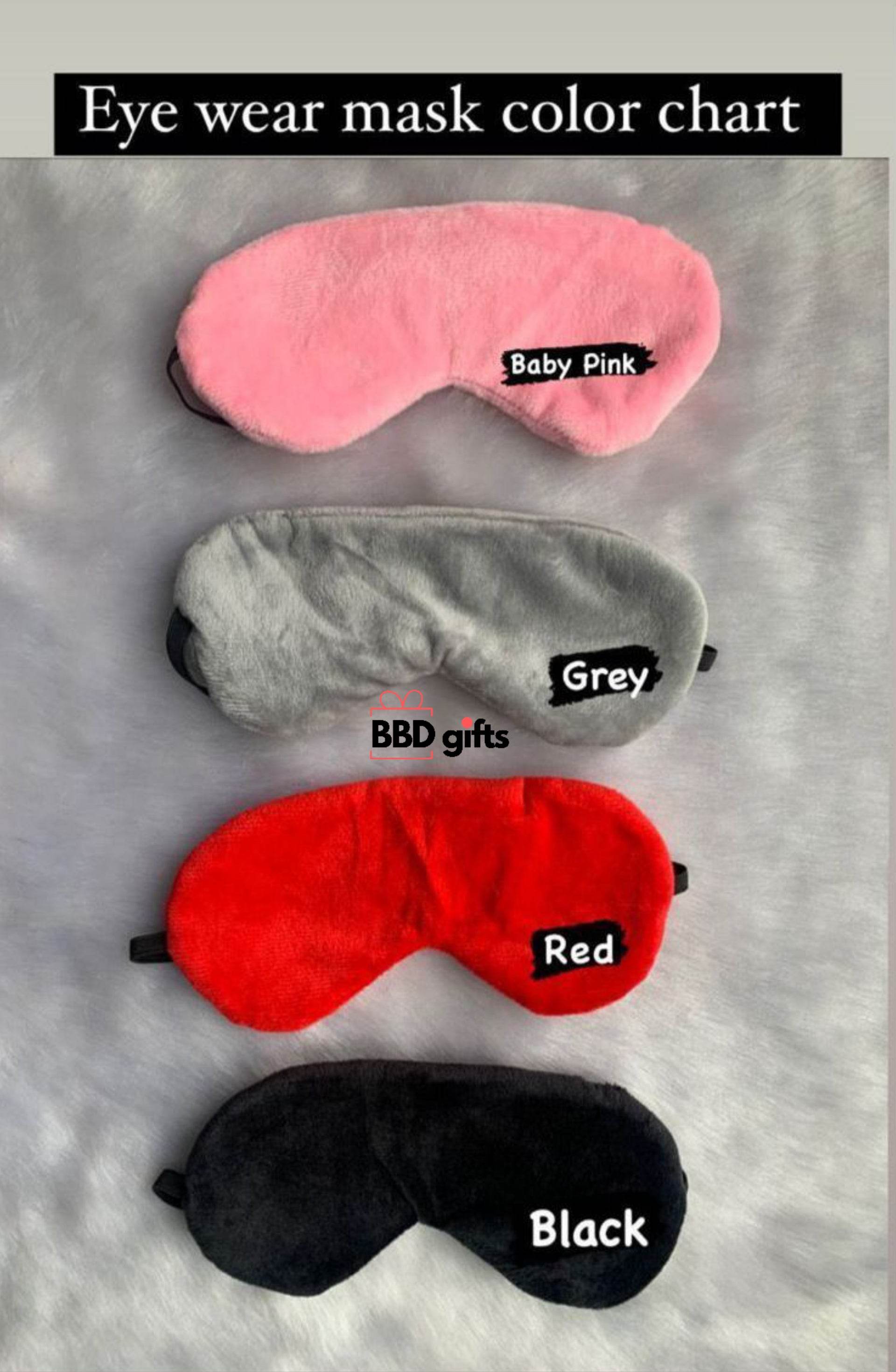 Personalised Eye Mask | Soft Velvet mask | Customized soft mask | Custom eyemask |Sleep eyemask - BBD GIFTS