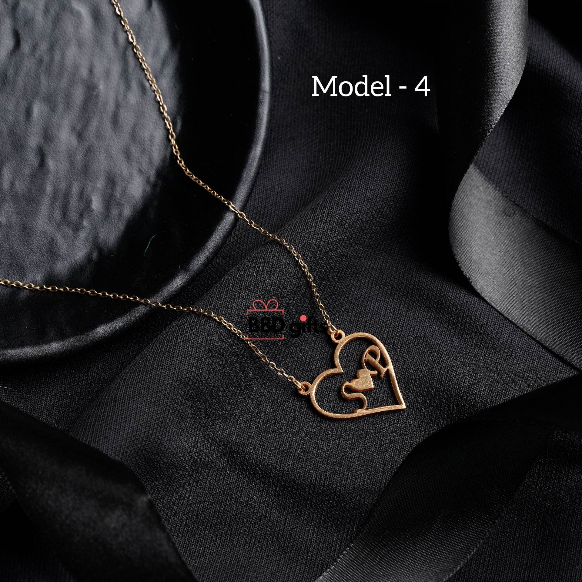 Heart Initials Name Pendant - BBD GIFTS