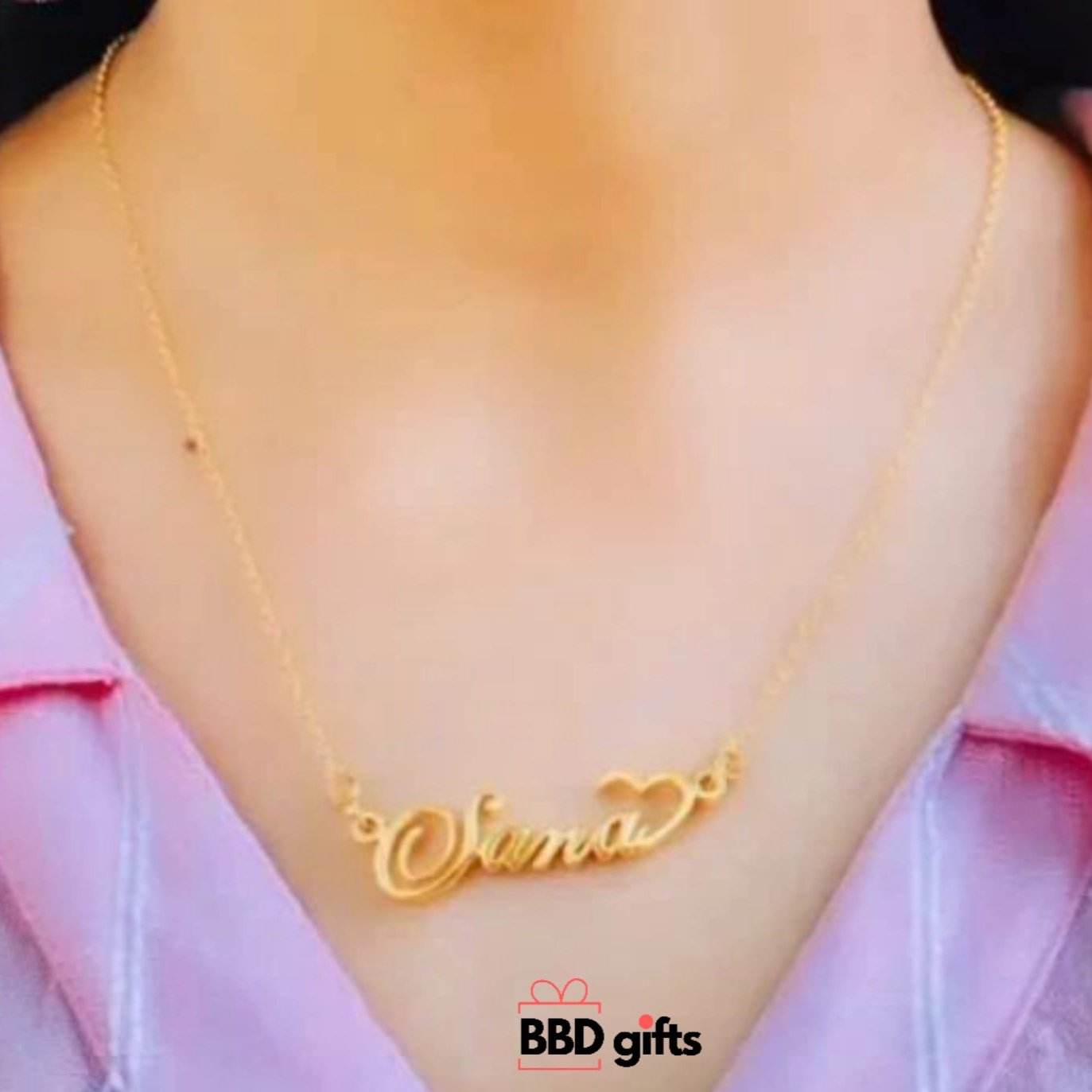 Customized gold plated name pendant - BBD GIFTS