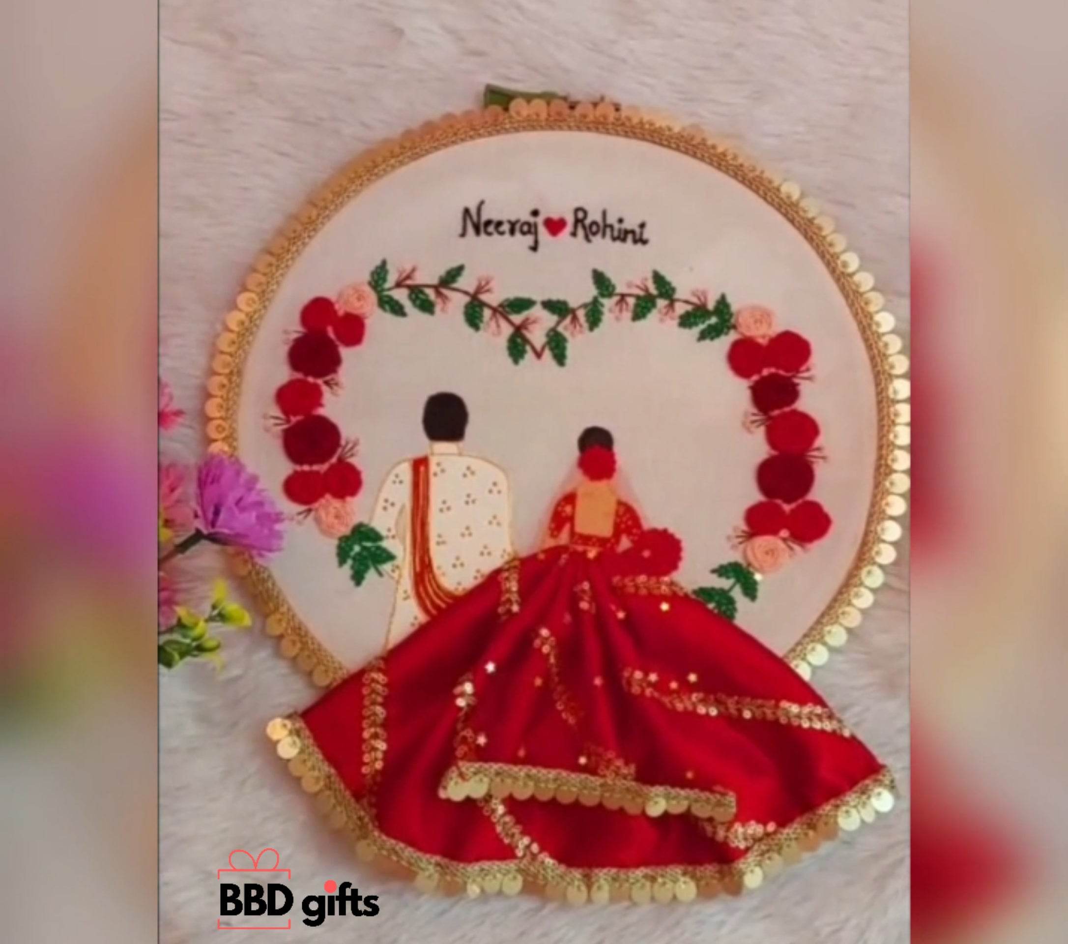 Wedding Embroidery Hoop - BBD GIFTS