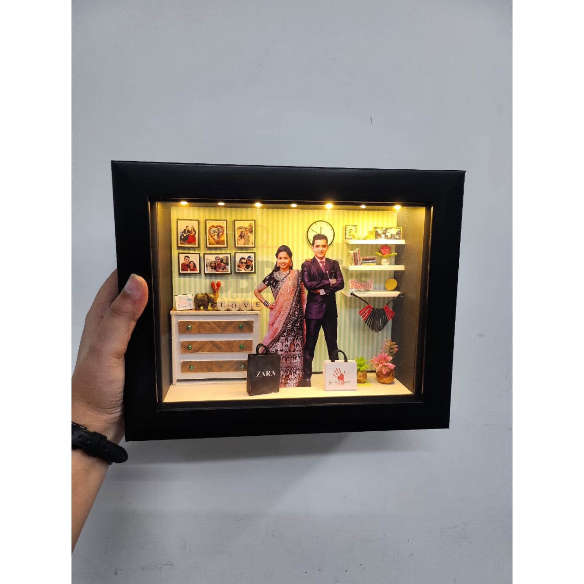 Customised Handmade Miniature Frame - Miniature Shadow Frames - Unique Gifts For Birthday - Birthday Gifts - BBD GIFTS