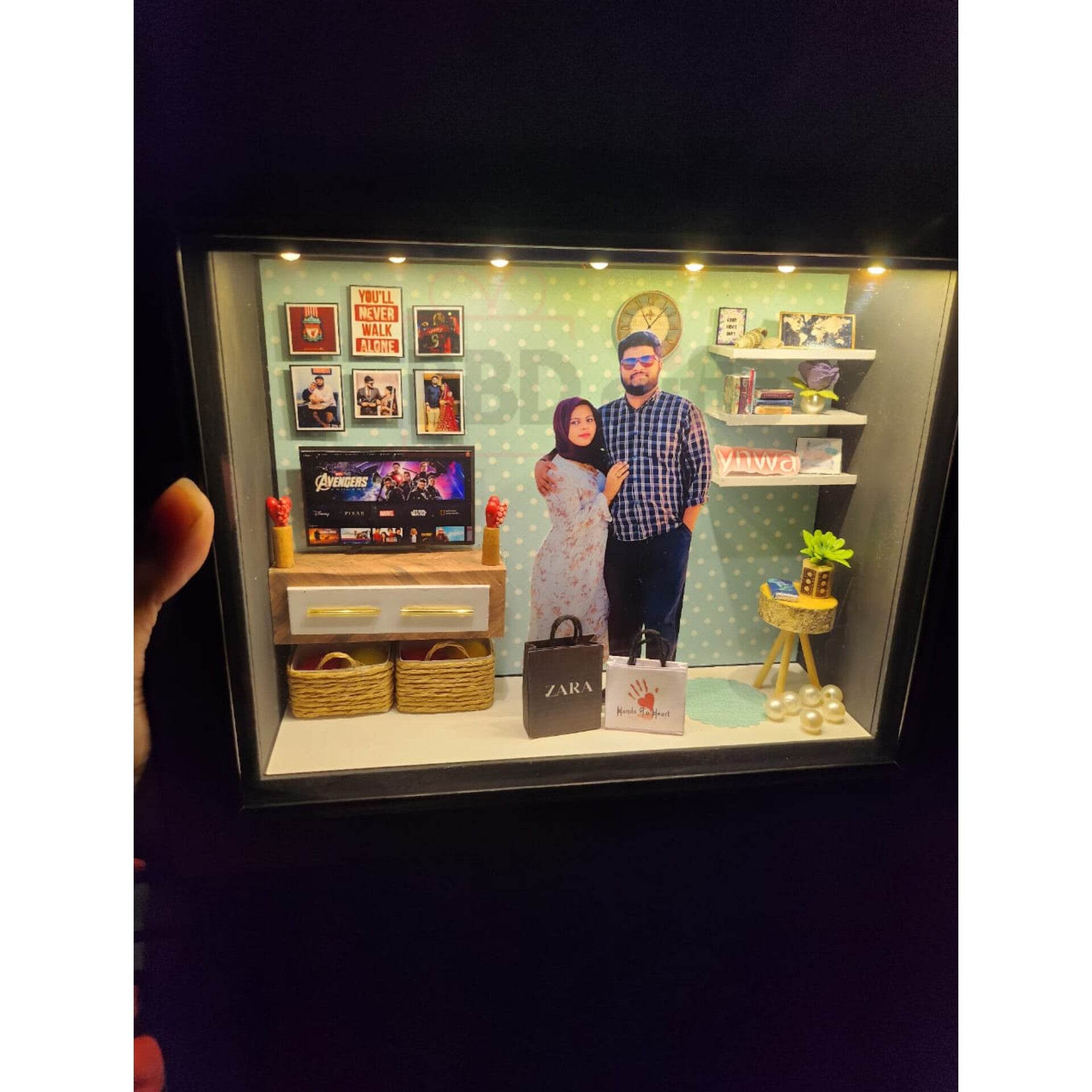 Customised Handmade Miniature Frame - Miniature Shadow Frames - Unique Gifts For Birthday - Birthday Gifts - BBD GIFTS
