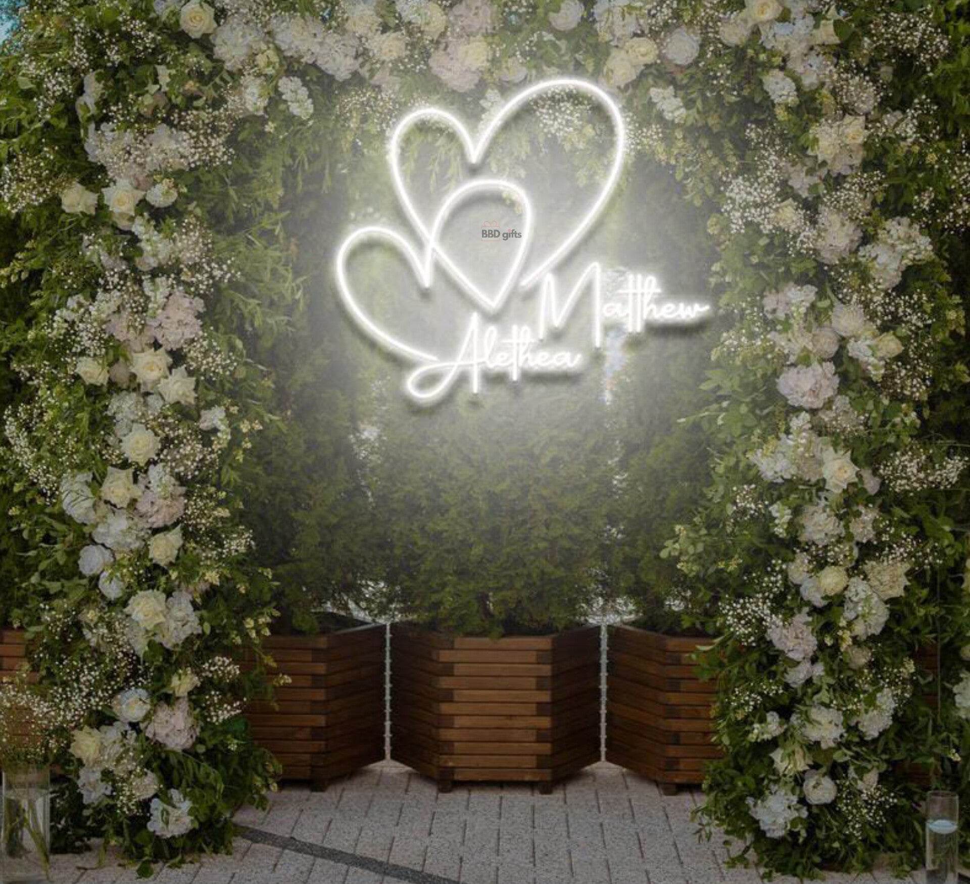 Personalised Couple neon sign | Wedding Neon | Anniversary Gifts - BBD GIFTS