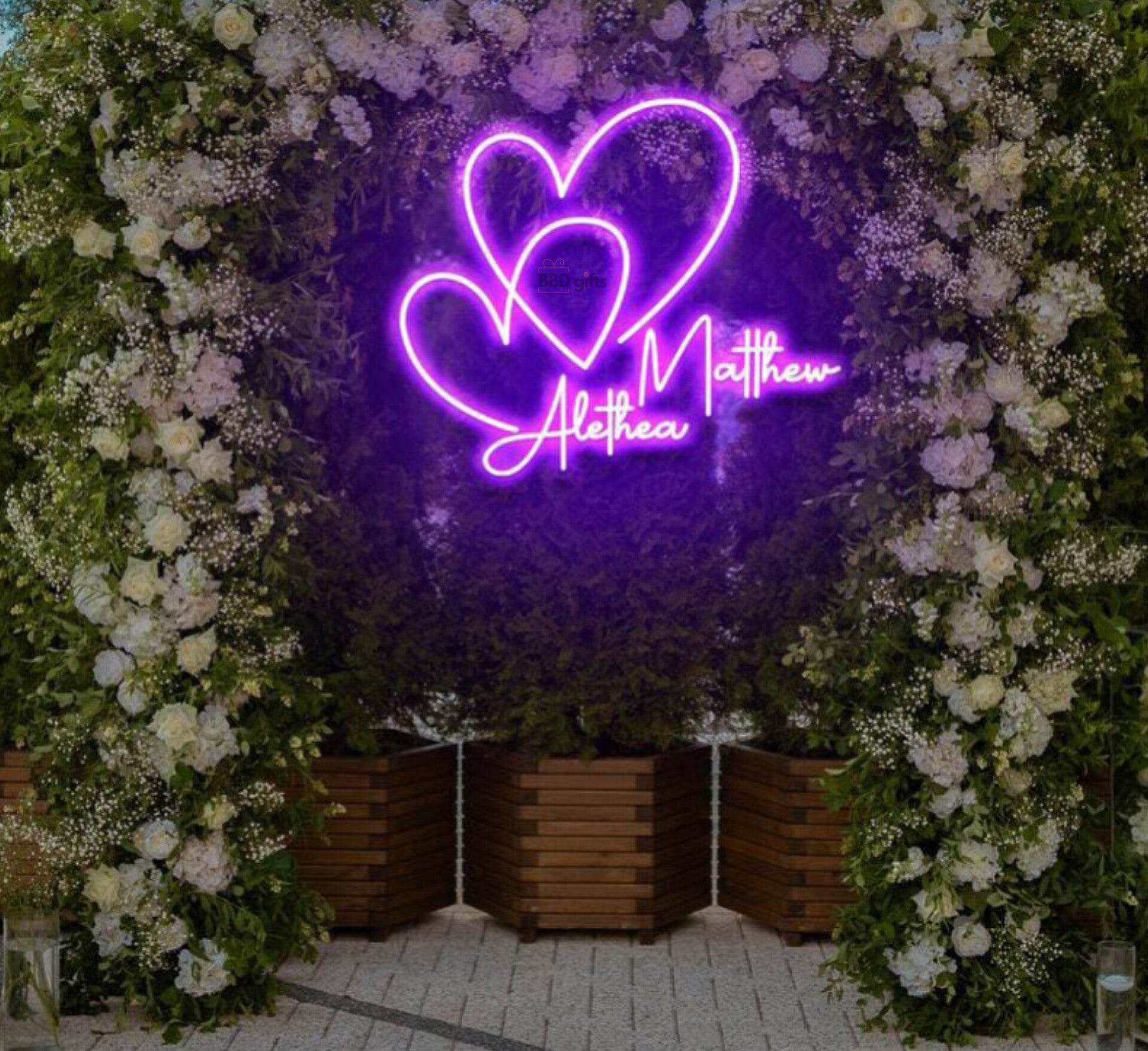 Personalised Couple neon sign | Wedding Neon | Anniversary Gifts - BBD GIFTS